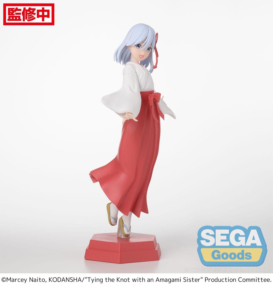 De knoop leggen met een Amagami Sister Desktop X Decorate Collections PVC Statue Asahi Amagami 16 cm