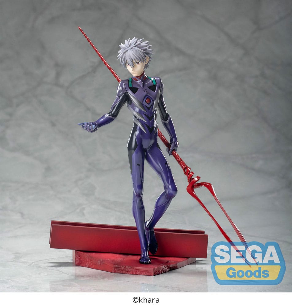 Evangelion: 3.0+1.0 Tri puta u jednom vremenu Luminasta PVC statua Kaworu Nagisa x Longinusovo koplje 21 cm