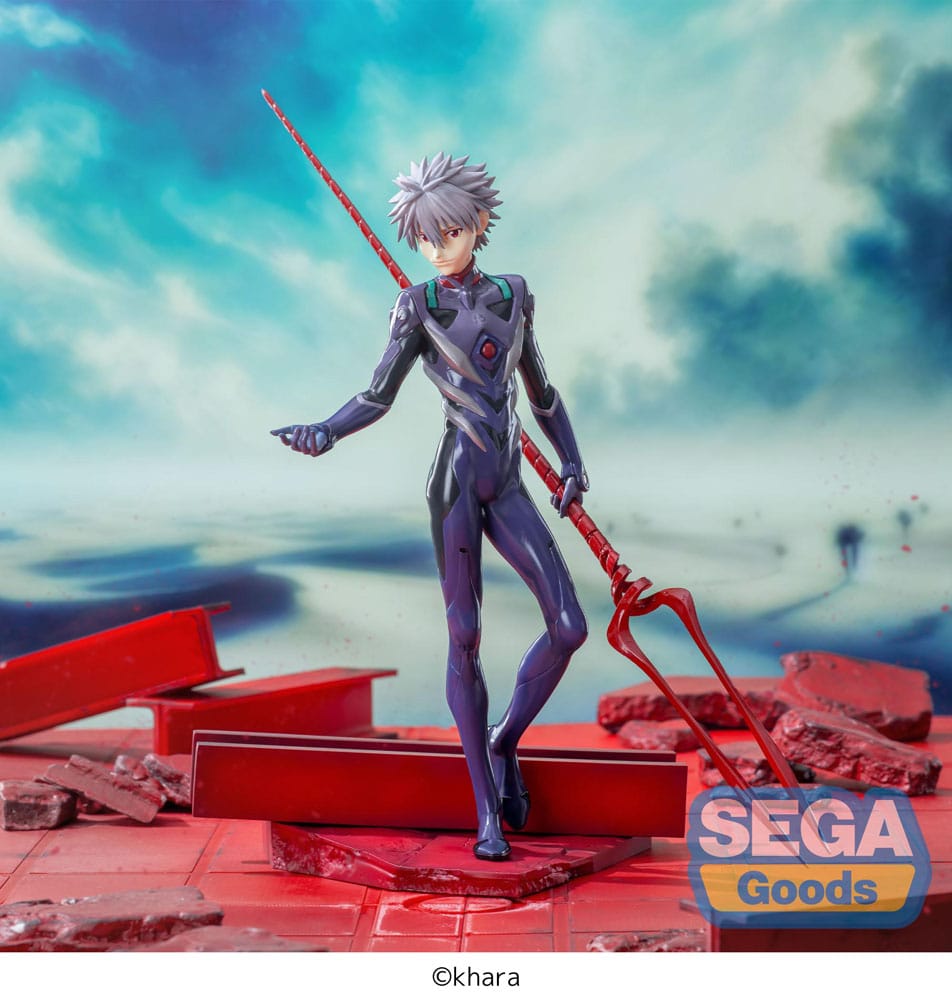 Evangelion: 3.0+1.0 Tri puta u jednom vremenu Luminasta PVC statua Kaworu Nagisa x Longinusovo koplje 21 cm