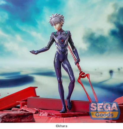 Evangelion: 3.0+1.0 Tri puta u jednom vremenu Luminasta PVC statua Kaworu Nagisa x Longinusovo koplje 21 cm