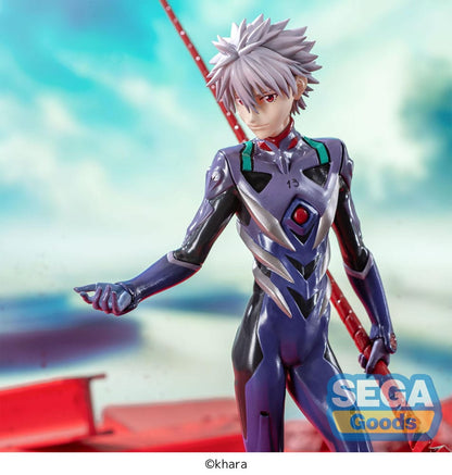 Evangelion: 3.0+1.0 Tri puta u jednom vremenu Luminasta PVC statua Kaworu Nagisa x Longinusovo koplje 21 cm