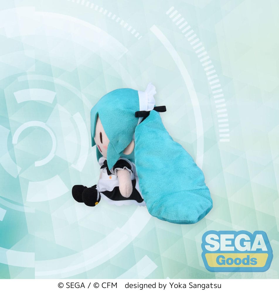 Hatsune Miku Project Diva Arcade Fuwa Petit Mini Plush Figura Miku Maid Ver. (Ex) 16 cm