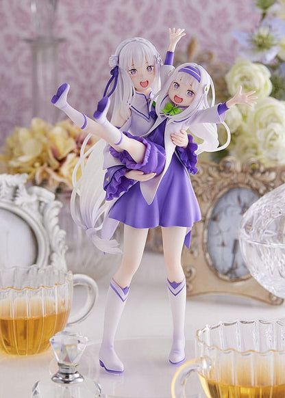 Re: Zero Start Life in een andere wereld PVC -standbeeld 1/7 Emilia & Childhood Emilia 24 cm