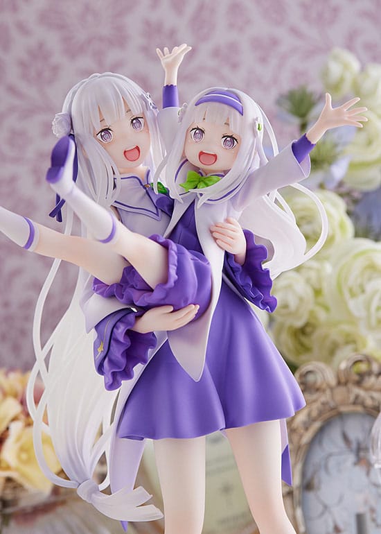 Re: Zero Start Life in een andere wereld PVC -standbeeld 1/7 Emilia & Childhood Emilia 24 cm