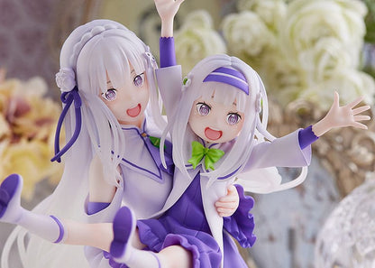 Re: Zero Start Life in een andere wereld PVC -standbeeld 1/7 Emilia & Childhood Emilia 24 cm