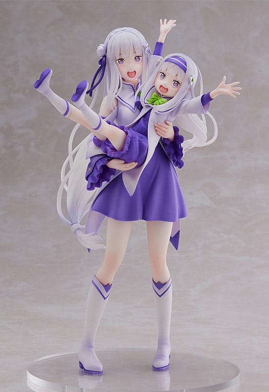 Re: Zero Start Life in een andere wereld PVC -standbeeld 1/7 Emilia & Childhood Emilia 24 cm