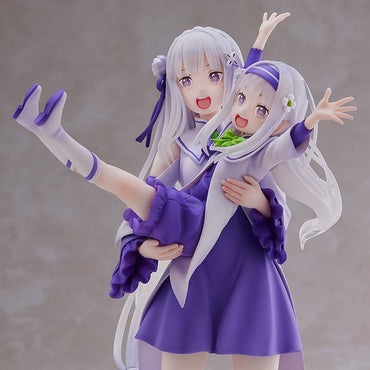 Re: Zero Start Life in een andere wereld PVC -standbeeld 1/7 Emilia & Childhood Emilia 24 cm