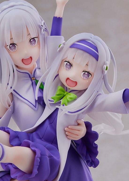 Re: Zero Start Life in een andere wereld PVC -standbeeld 1/7 Emilia & Childhood Emilia 24 cm