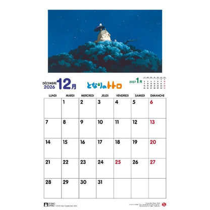 Il mio vicino Totoro Calendario 2026 *Versione francese*