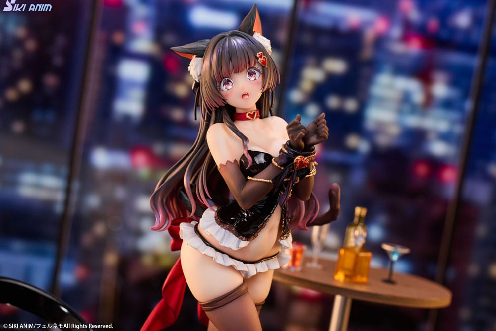 Original karaktär PVC-staty 1/7 Shibarare Cat Ruhuna-chan 26 cm