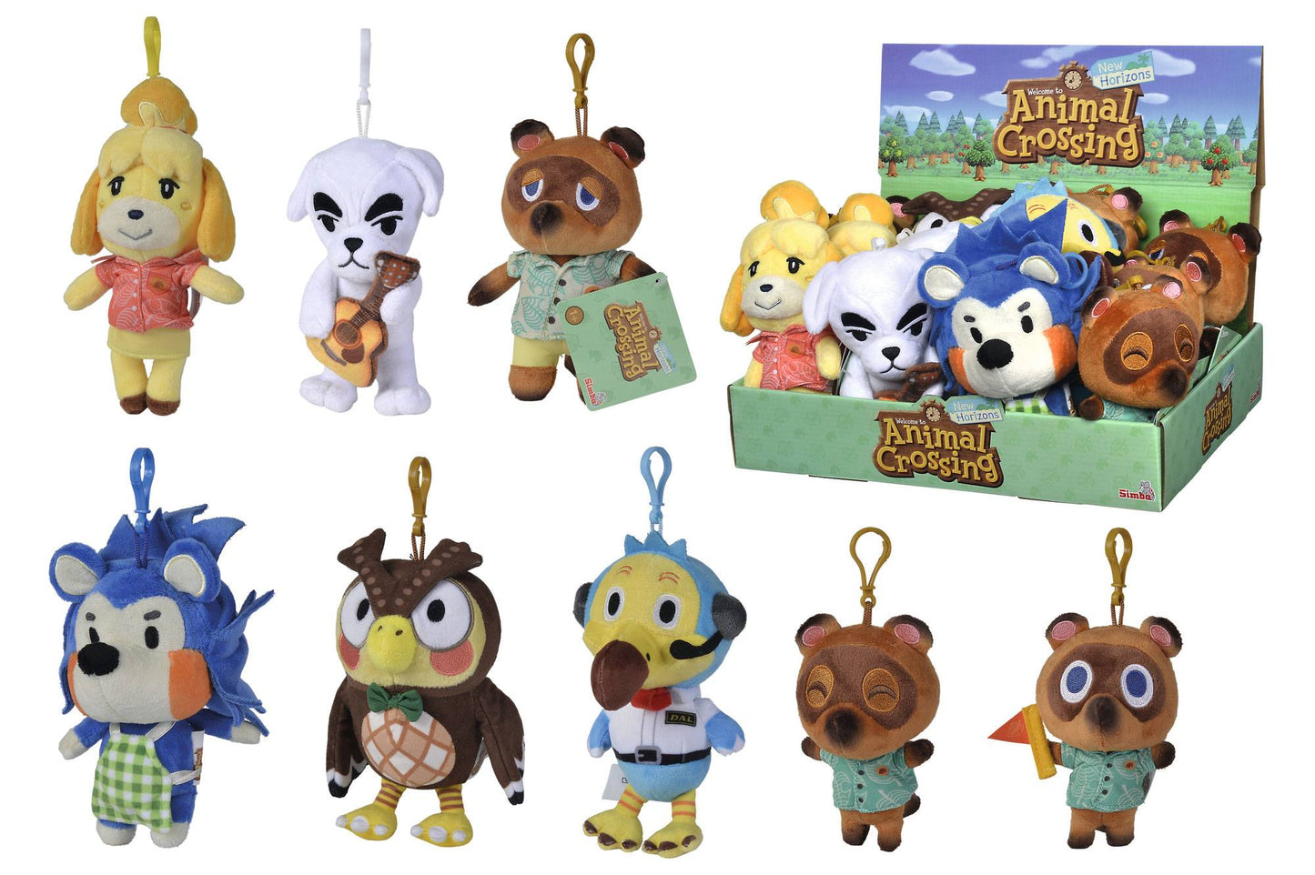Nice-clés en peluche de traversée d'animaux résidents de 15 cm (12)