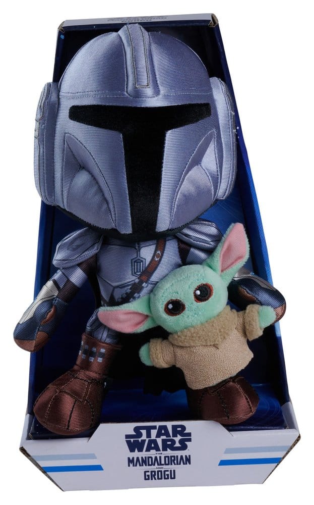 Star Wars Mandalorian Plysfigur Mandalorian & Mini Grogu 25 cm