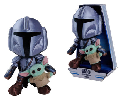 Star Wars Mandalorian Plysfigur Mandalorian & Mini Grogu 25 cm