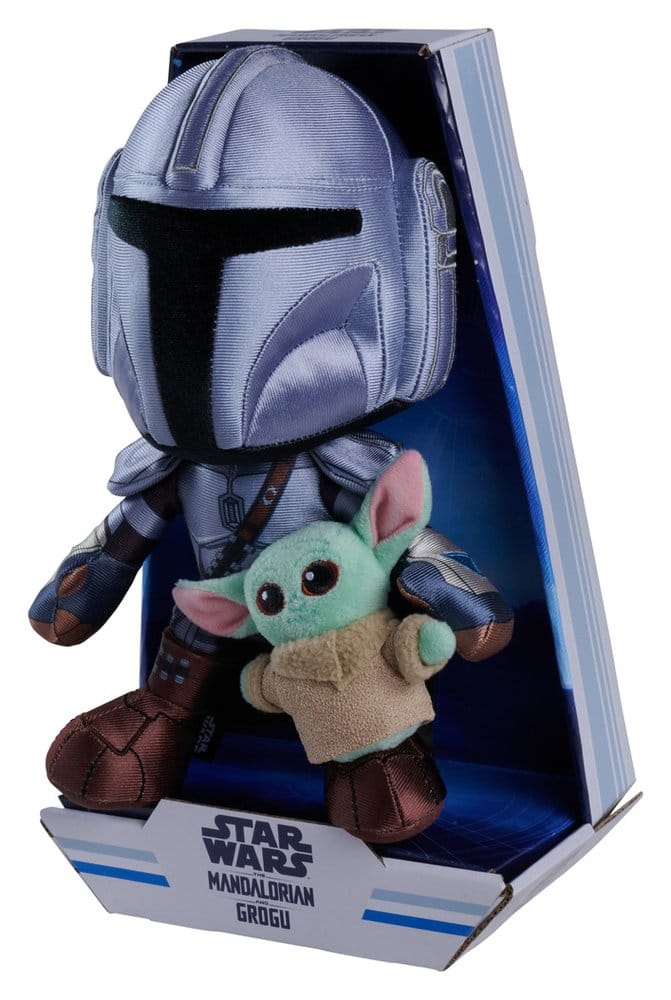 Star Wars Mandalorian Plysfigur Mandalorian & Mini Grogu 25 cm