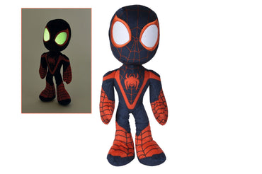 Marvel Plush figur glød i de mørke øjne miles morales 25 cm