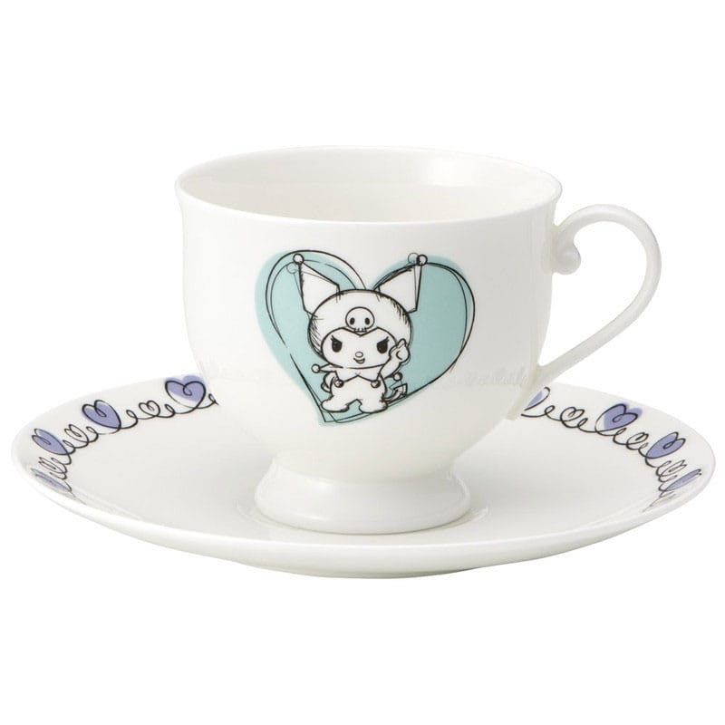 Sanrio Bone China Tassen- und Tellerset Kuromi