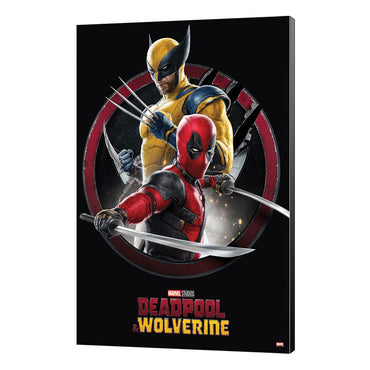 Marvel Wooden Wall Art Deadpool & Wolverine 01 Acción 35 x 50 cm