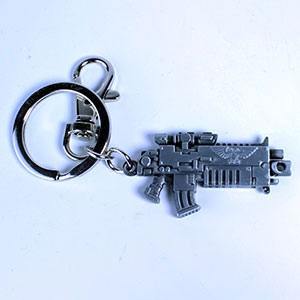 Warhammer 40k Metall Keychain Bolter Metallic Finish