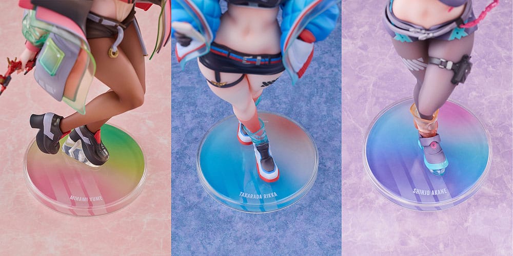 Gridman Universe PVC-beelden 3-pack 1/7 Rikka Takarada, Akane Shinjo, Yume Minami: Dreamy Divas Ver.
