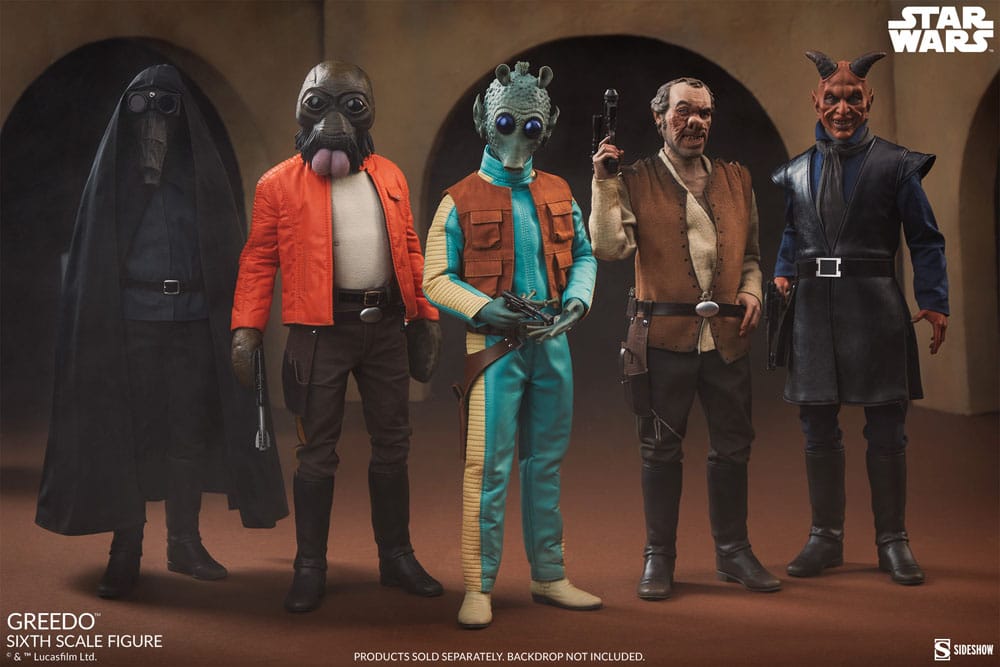 Star Wars feccia e azione malvagia Figura 1/6 Greedo 30 cm