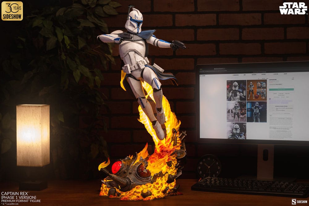 Figura de formato premium de Star Wars Capitán Rex (versión de fase 1) Sidhow exclusivo de 68 cm