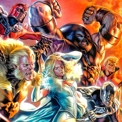 Marvel X-Men Kanvas Tablo Felipe Massafera'dan Mutantların Kardeşliği 46 x 66 cm - çerçevesiz