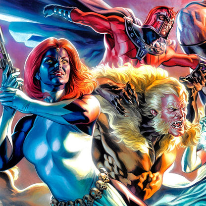 Marvel X-Men Kanvas Tablo Felipe Massafera'dan Mutantların Kardeşliği 46 x 66 cm - çerçevesiz