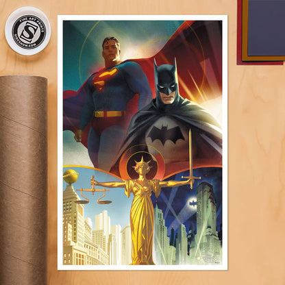 DC Comics Art Print Batman & Superman: le plus fin du monde 41 x 61 cm - sans cadre