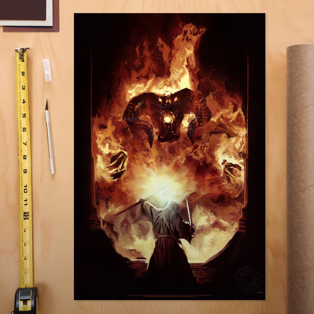 Lord of the Rings Art imprima la llama de anor 46 x 61 cm - sin marco