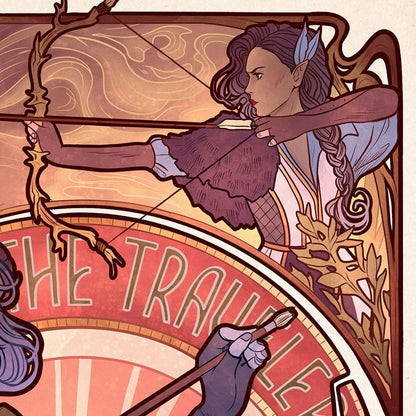 Critical Role Art Print Laura Bailey: 10th Anniversary Art Nouveau-illustrasjoner 46 x 28 cm - uinnrammet