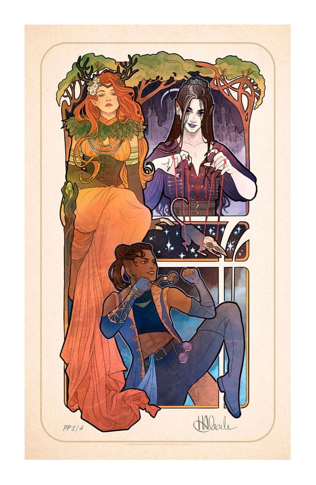 Stampa artistica di ruolo critico Marisha Ray: illustrazioni in stile Liberty per il 10° anniversario 46 x 28 cm - senza cornice