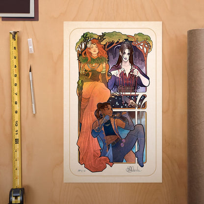 Stampa artistica di ruolo critico Marisha Ray: illustrazioni in stile Liberty per il 10° anniversario 46 x 28 cm - senza cornice