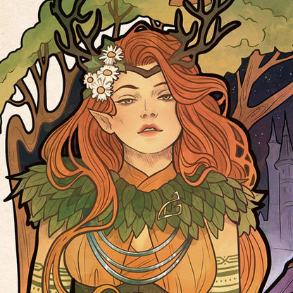 Stampa artistica di ruolo critico Marisha Ray: illustrazioni in stile Liberty per il 10° anniversario 46 x 28 cm - senza cornice