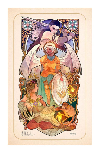 Critical Role Art Print Ashley Johnson : 10e anniversaire Art Nouveau Illustrations 46 x 28 cm - sans cadre