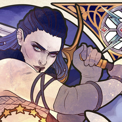 Critical Role Art Print Ashley Johnson : 10e anniversaire Art Nouveau Illustrations 46 x 28 cm - sans cadre