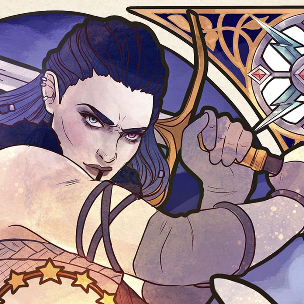 Critical Role Art Print Ashley Johnson: 10th Anniversary Art Nouveau-illustrasjoner 46 x 28 cm - uinnrammet