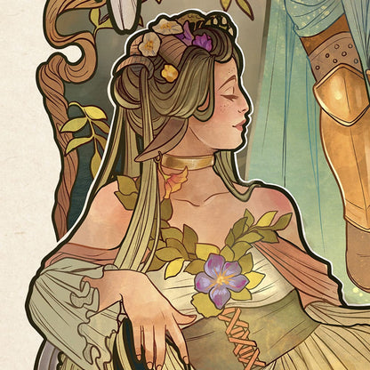 Critical Role Art Print Ashley Johnson : 10e anniversaire Art Nouveau Illustrations 46 x 28 cm - sans cadre