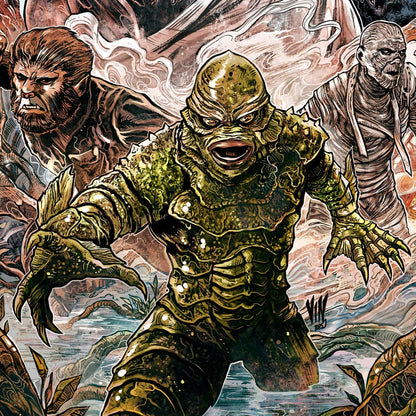 Universal Monsters Konsttryck Universal Monsters av Vincenzo Riccardi 61 x 41 cm - oinramad