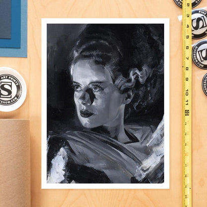 Bride of Frankenstein Kunsttryk Bride of Frankenstein af Chris Valentine 41 x 31 cm - uindrammet