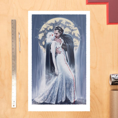 Dracula kunsttryk Kysset af Olivia De Berardinis 70 x 43 cm - uindrammet