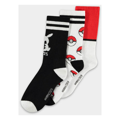 Pokémon chaussettes 3 pack pikachu pokeball 39-42
