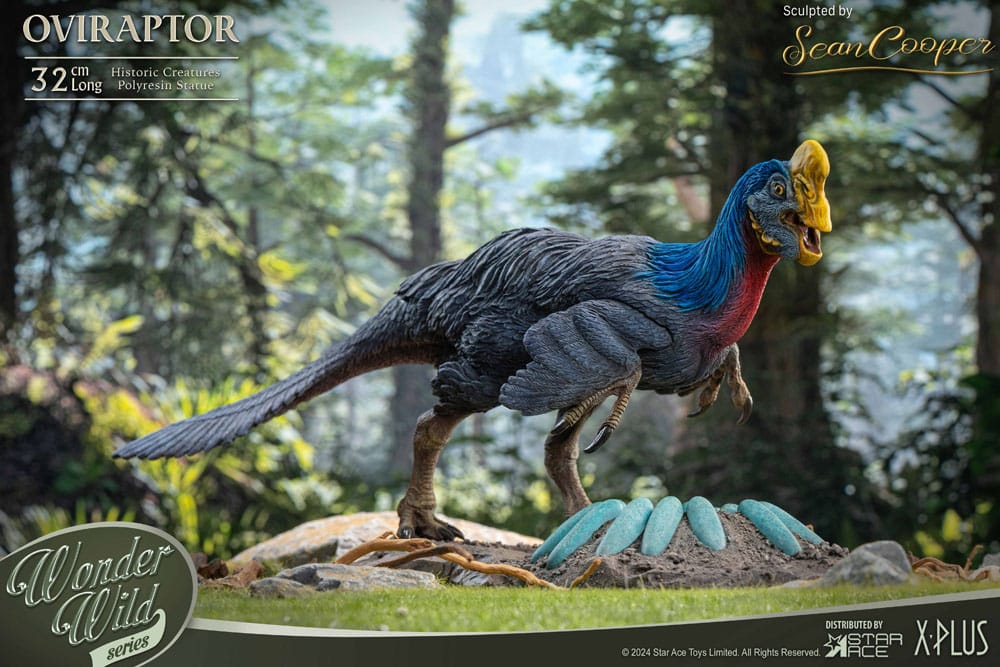 Maravillas de la estatua salvaje oviraptor (volver a ejecutar) 32 cm