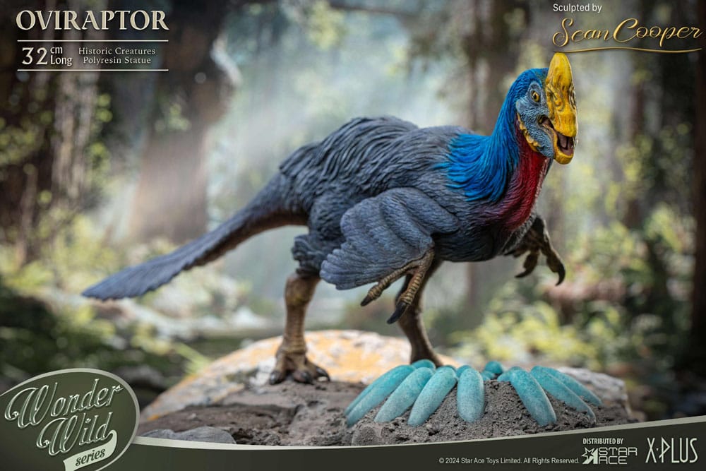 Maravillas de la estatua salvaje oviraptor (volver a ejecutar) 32 cm