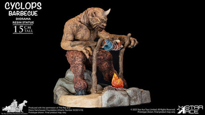 Ray Harryhausen Diorama 1/8 Cyclops Grillscene 17 cm
