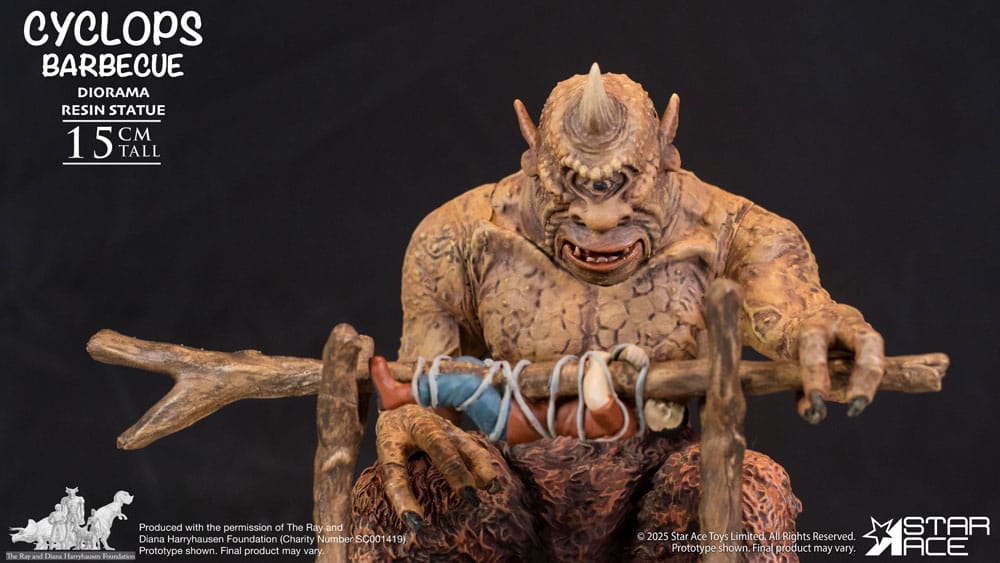 Ray Harryhausen Diorama 1/8 Cyclops Grillscene 17 cm