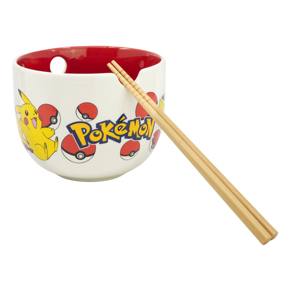 Pokémon Ramen Bowl mit Essstäbchengesicht