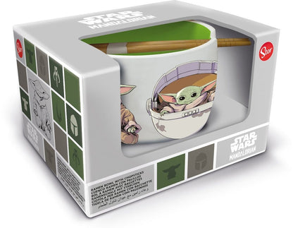 Star Wars: The Mandalorian Ramen Bowl con bacchette Grogu