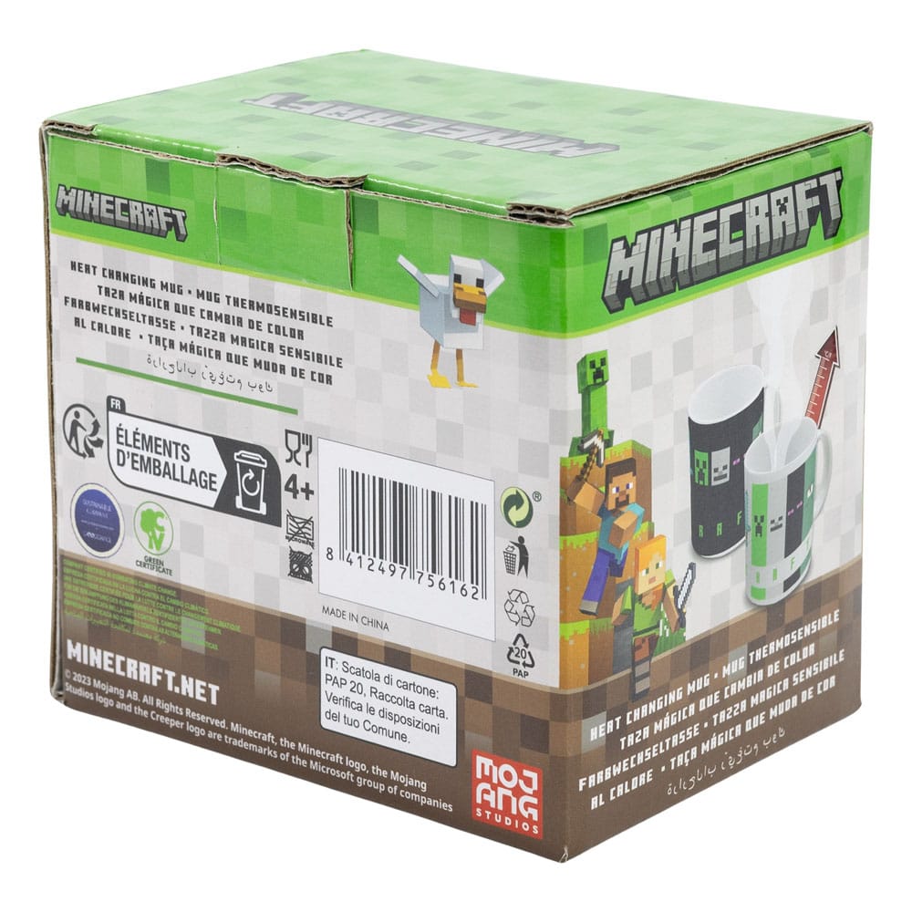 Minecraft Isı Değiştirme Kupa Kare Deseni 325 ML
