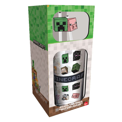 Minecraft Pipet Karakterli Cam Bardak 485 ml