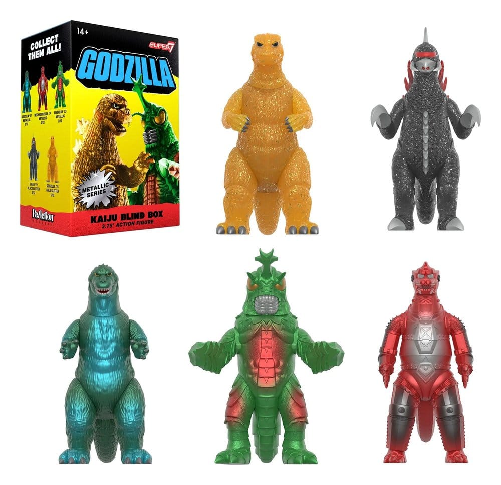 Godzilla Toho (métallique) figurine d'action Blind Box Wave 5 Display (12)